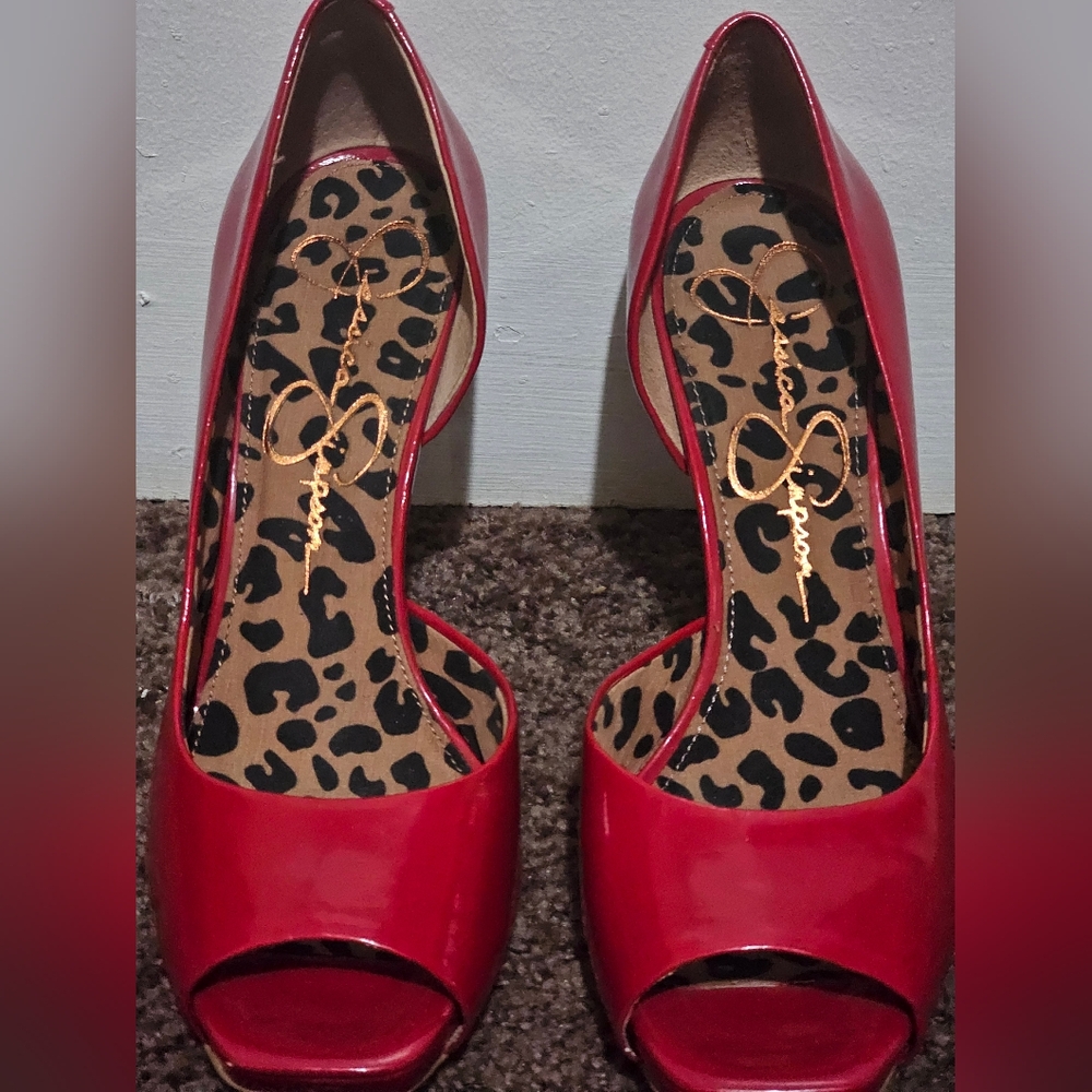 Jessica Simpson Sexy Red Heels